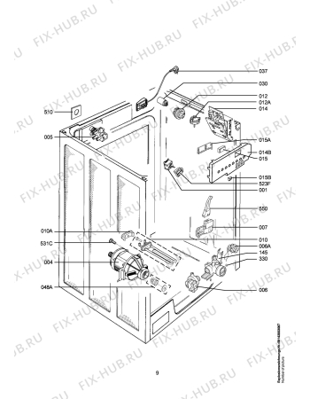 Взрыв-схема стиральной машины Privileg 558504_20195 - Схема узла Electrical equipment 268